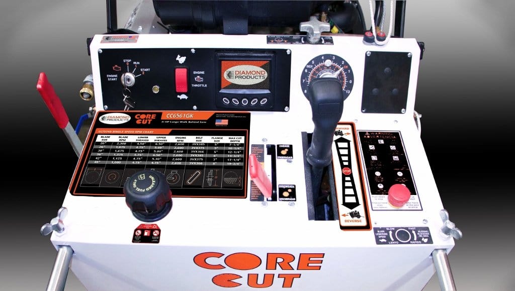 CC6561GK Gas Core Cut Walk Behind Saw
