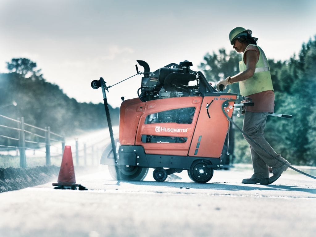 FS5000D Husqvarna 3-Speed Diesel Concrete Saw