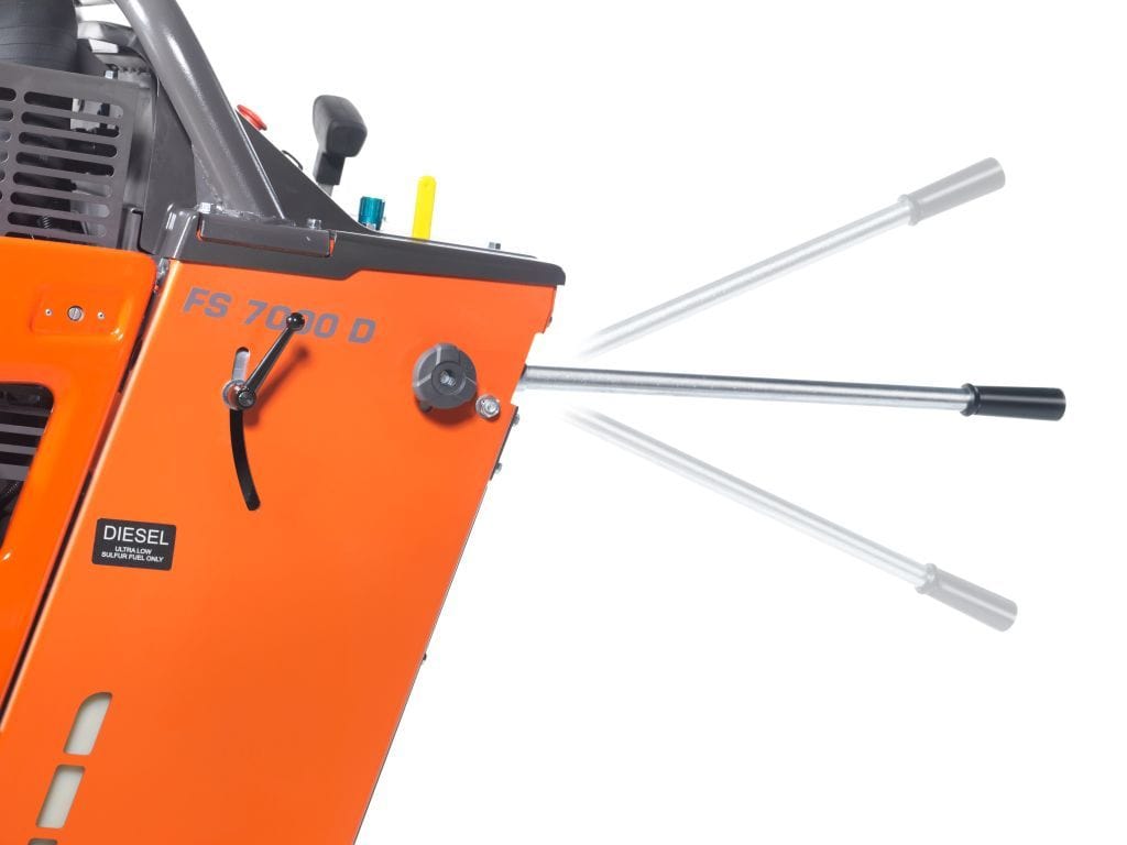 FS7000DL Husqvarna 3-Speed Diesel Concrete Saw - Deep Cutting