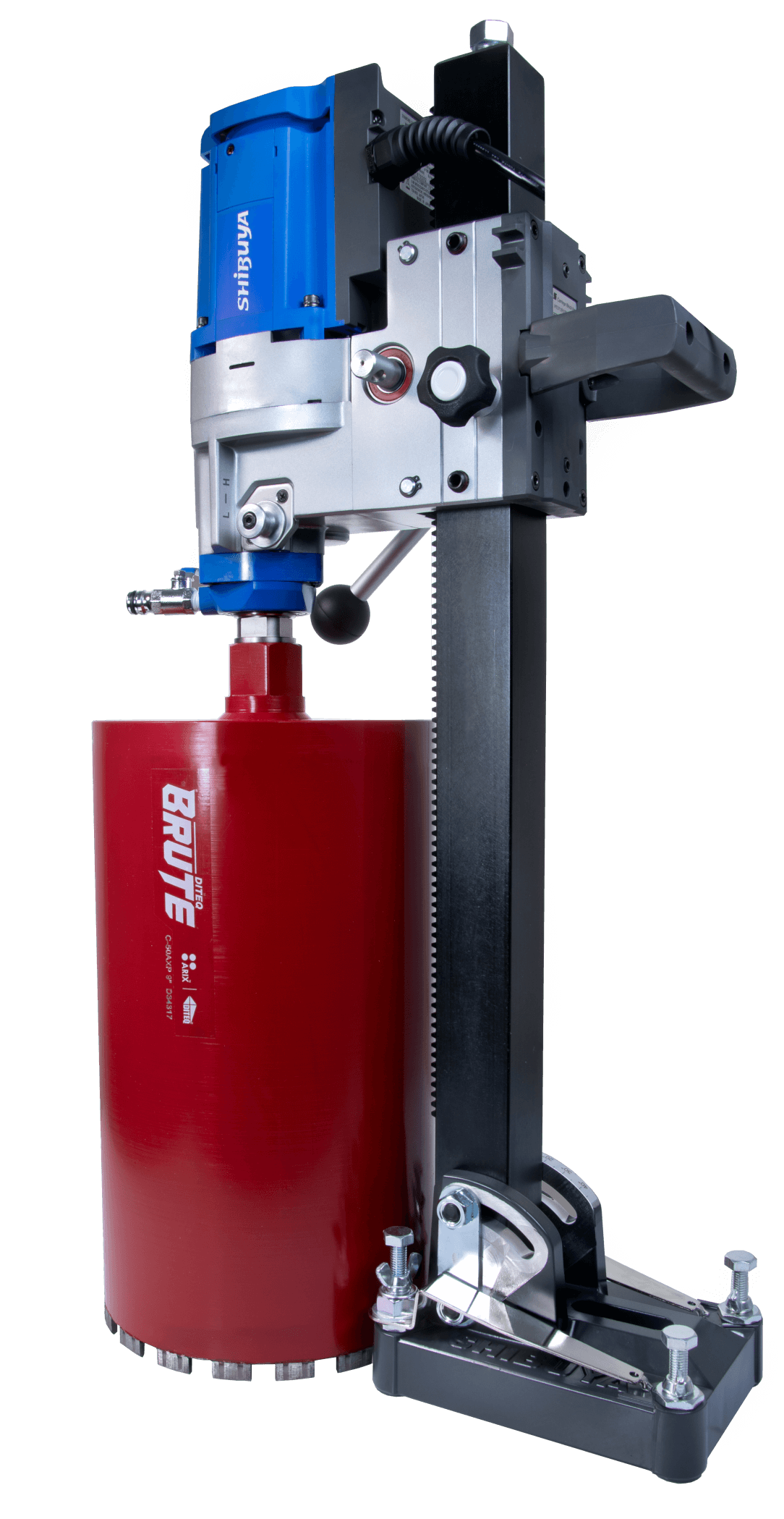 Shibuya TS-165 PRO Core Drill Rig | Angle Base | 2-Speed | 10" Bit Capacity