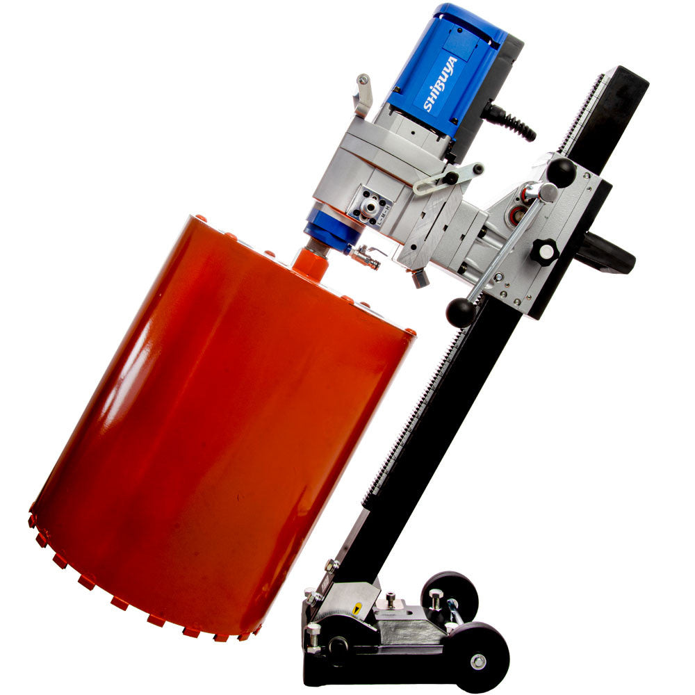 Shibuya TS-405 PRO Core Drill Rig | Angle Base | 3-Speed | 18" Bit (20.75" w/ Spacer)