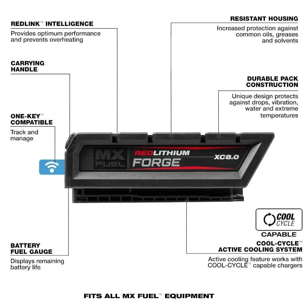 Milwaukee MX FUEL REDLITHIUM FORGE XC8.0 Battery Pack