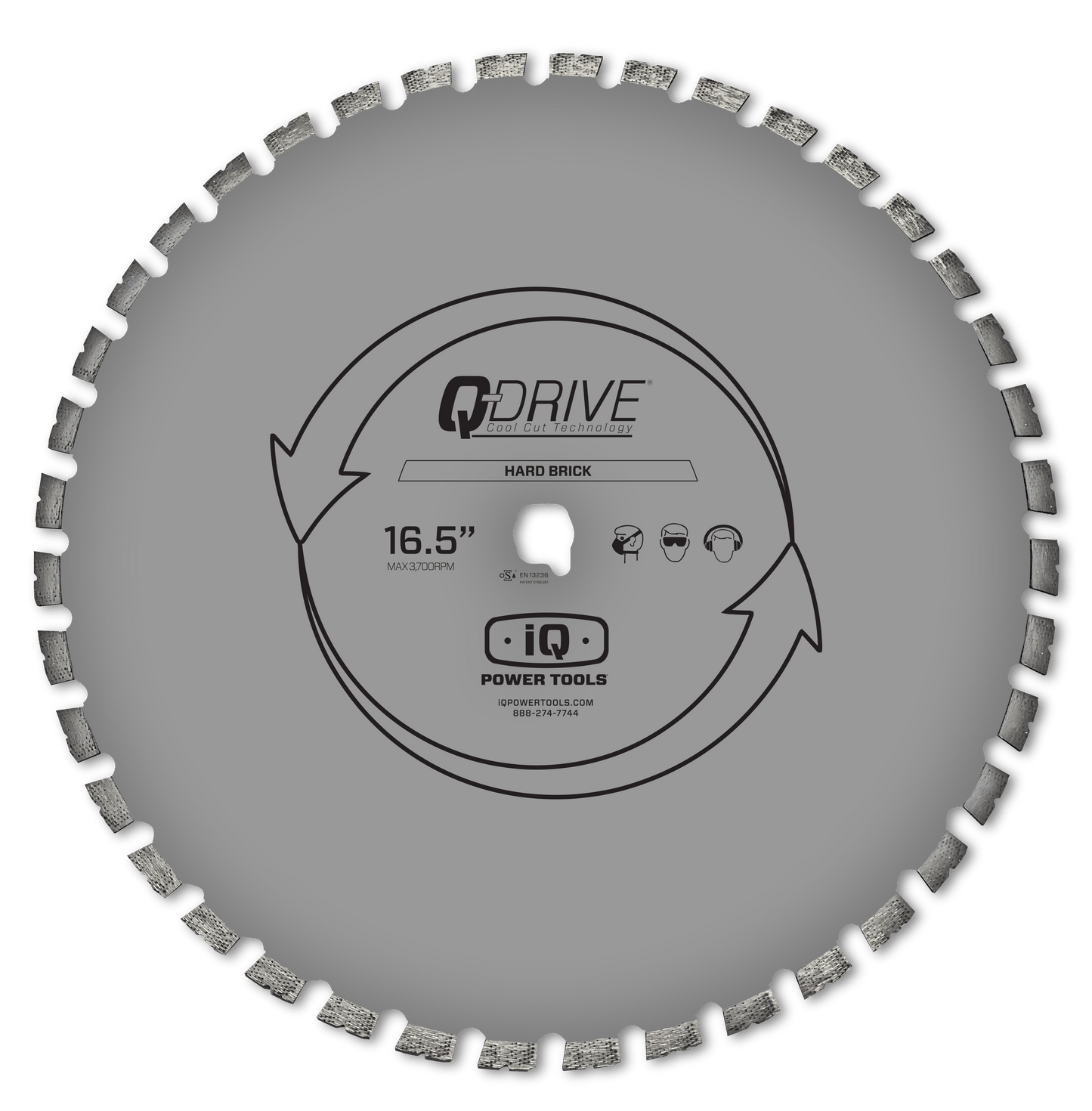 16.5" Q-Drive Segmented Hard Brick Blade iQ Power Tools