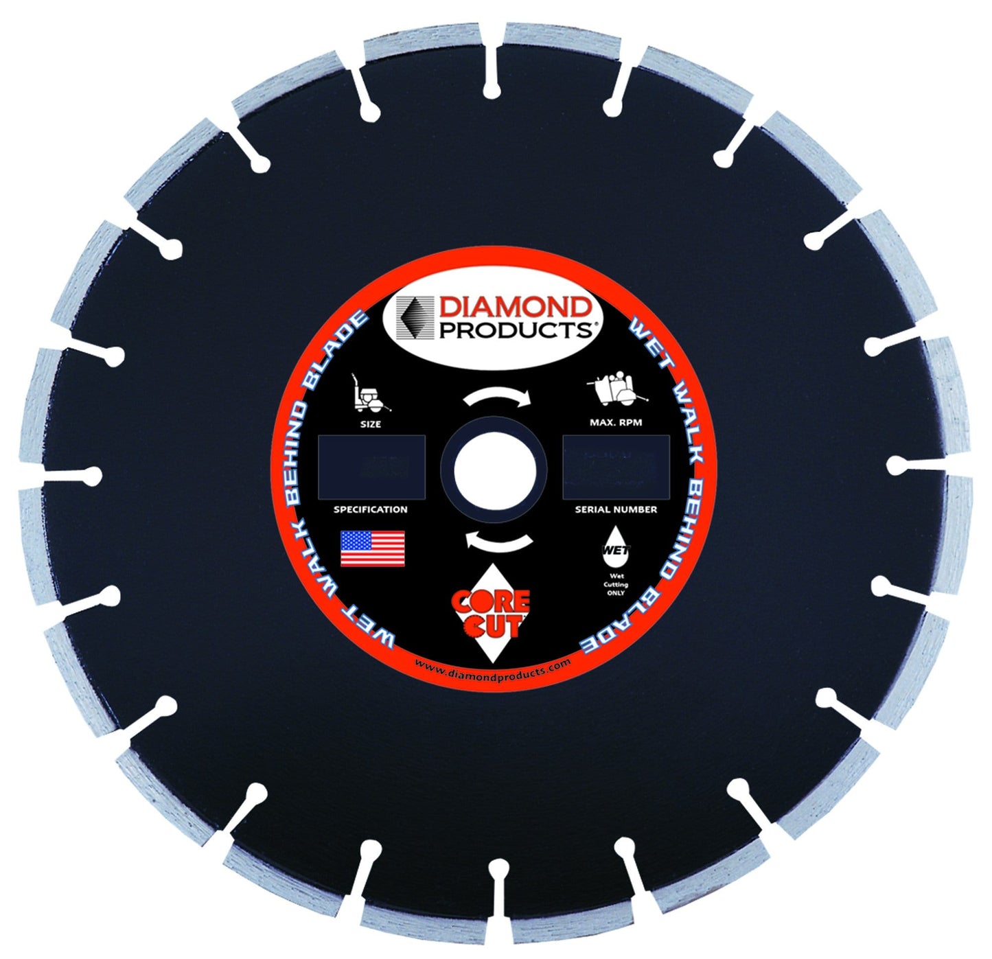 Premium Black Cured Concrete Wet Diamond Blade